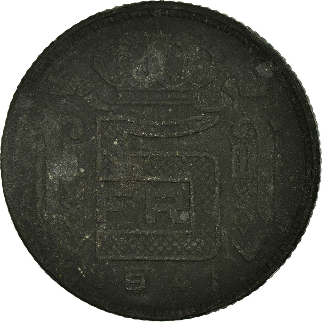 Moneta, Belgio, 5 Francs, 5 Frank, 1941, MB+, Zinco, KM:129.1