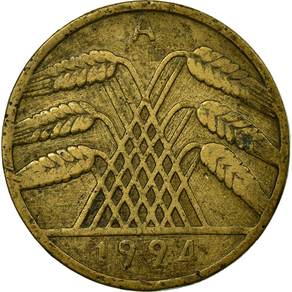 Monnaie, République fédérale allemande, 10 Pfennig, 1994, Berlin, TB+, Brass