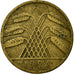 Monnaie, République fédérale allemande, 10 Pfennig, 1994, Berlin, TB+, Brass