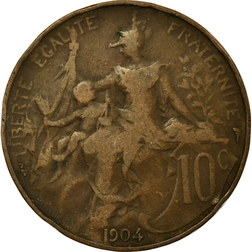 Coin, France, Dupuis, 10 Centimes, 1904, Paris, VF(30-35), Bronze, KM:843