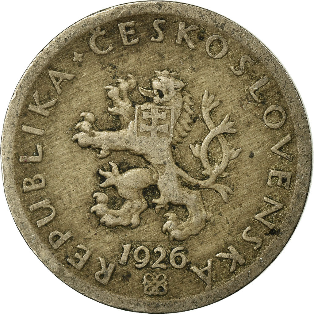 Coin, Czechoslovakia, 20 Haleru, 1926, VF(30-35), Copper-nickel, KM:1