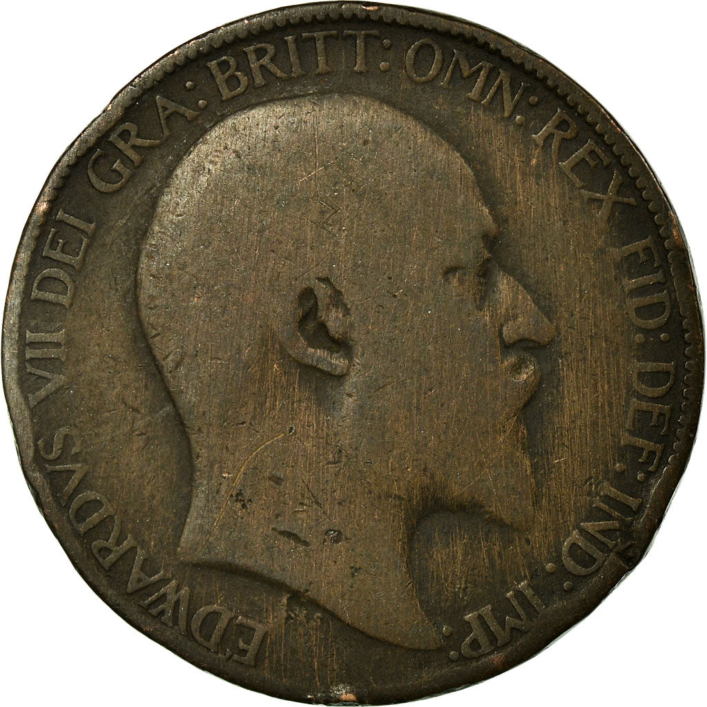 Monnaie, Grande-Bretagne, Edward VII, 1/2 Penny, 1905, TB, Bronze, KM:793.2