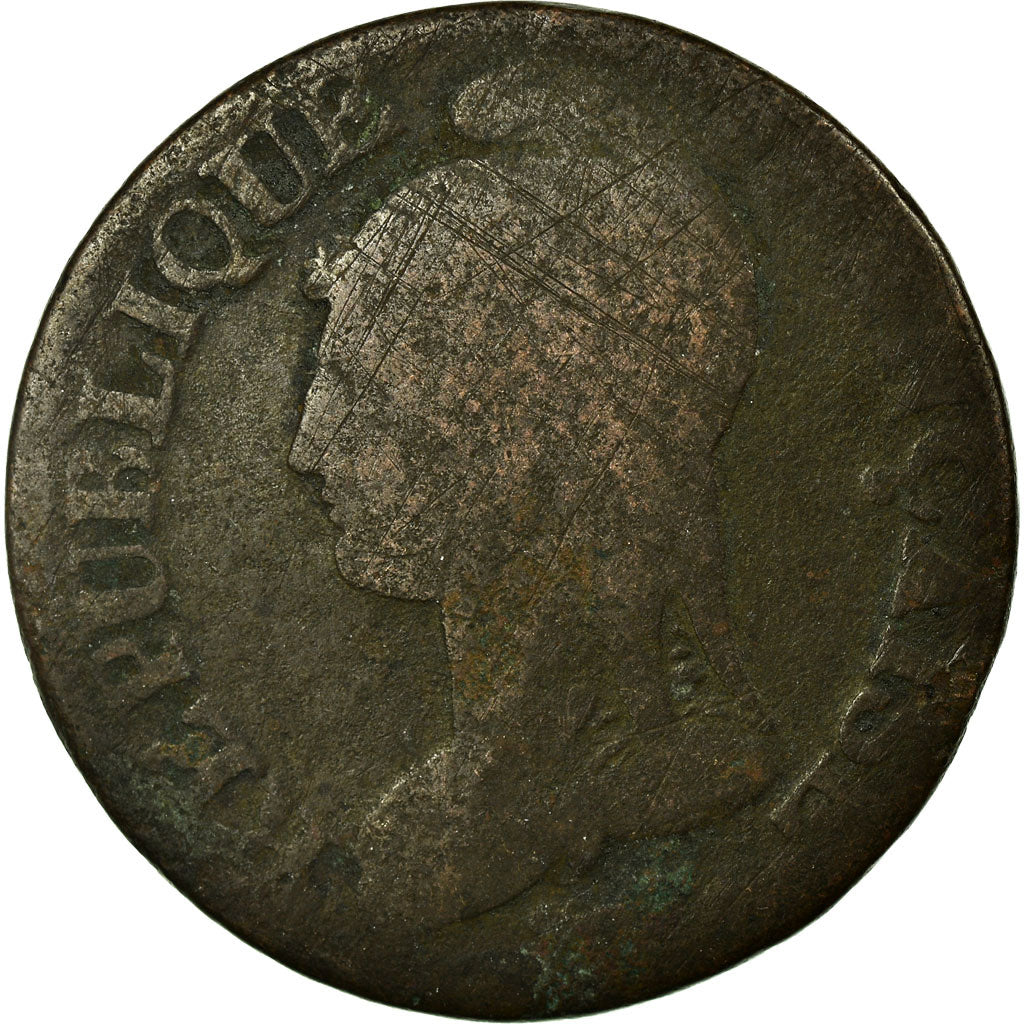 Coin, France, Dupré, 5 Centimes, 1799, Paris, VF(20-25), Bronze, KM:640.1