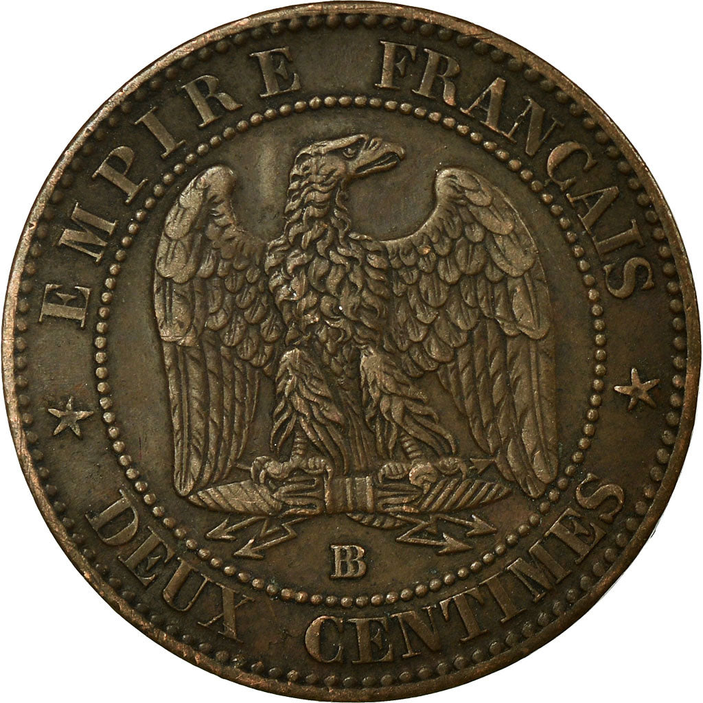 Monnaie, France, Napoleon III, Napoléon III, 2 Centimes, 1862, Strasbourg, TTB