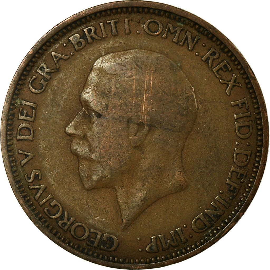 Coin, Great Britain, George V, 1/2 Penny, 1933, VF(30-35), Bronze, KM:837