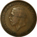Coin, Great Britain, George V, 1/2 Penny, 1933, VF(30-35), Bronze, KM:837