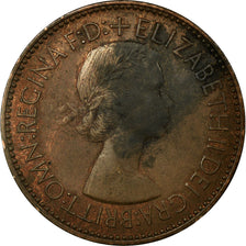 Coin, Great Britain, Elizabeth II, 1/2 Penny, 1953, VF(20-25), Bronze, KM:882