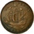 Moneda, Gran Bretaña, Elizabeth II, 1/2 Penny, 1955, BC+, Bronce, KM:896