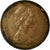 Moneda, Gran Bretaña, Elizabeth II, 1/2 New Penny, 1980, BC+, Bronce, KM:914