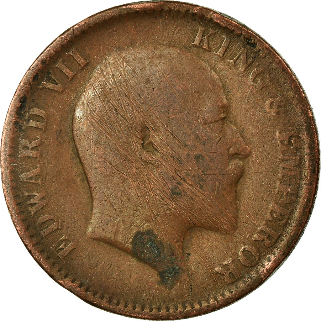 Moneta, INDIA - BRITANNICA, Edward VII, 1/4 Anna, 1905, Calcutta, MB+, Rame
