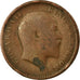 Moneta, INDIA - BRITANNICA, Edward VII, 1/4 Anna, 1905, Calcutta, MB+, Rame