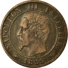 Coin, France, Napoleon III, Napoléon III, Centime, 1855, Lille, EF(40-45)
