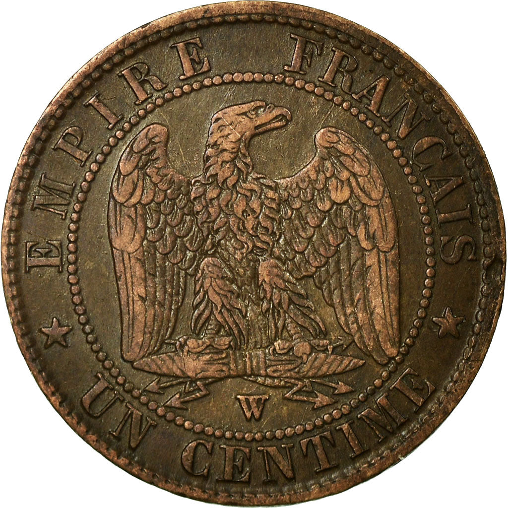 Coin, France, Napoleon III, Napoléon III, Centime, 1855, Lille, EF(40-45)