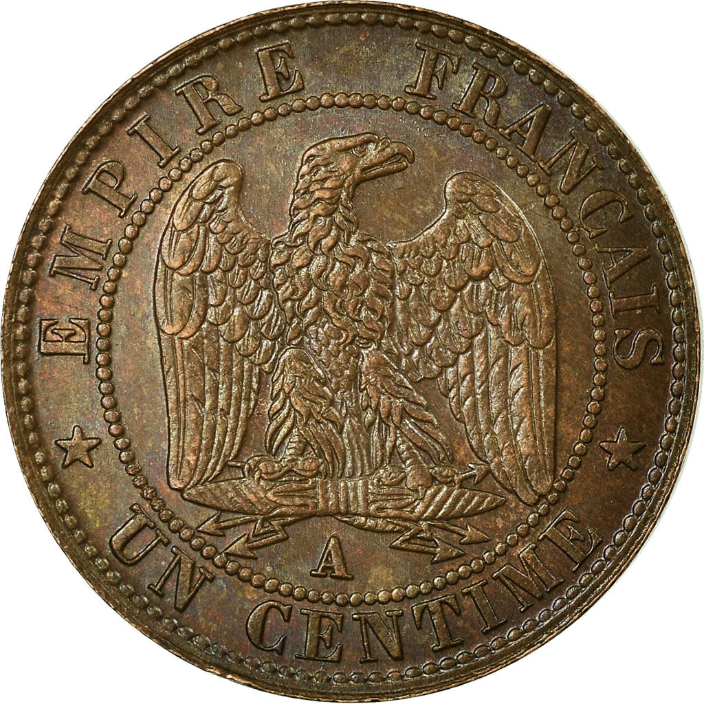 Monnaie, France, Napoleon III, Napoléon III, Centime, 1861, Paris, TTB, Bronze