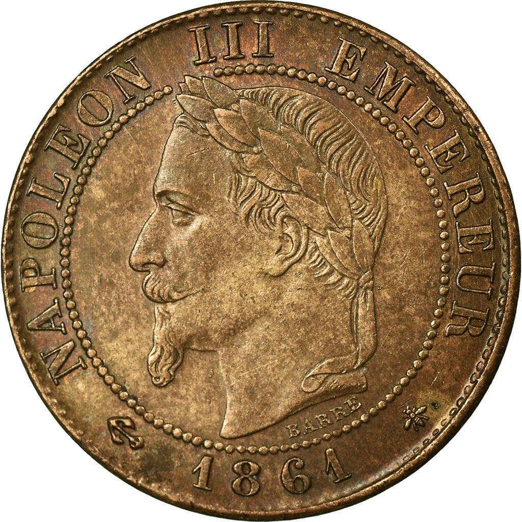 Coin, France, Napoleon III, Napoléon III, Centime, 1861, Paris, EF(40-45)
