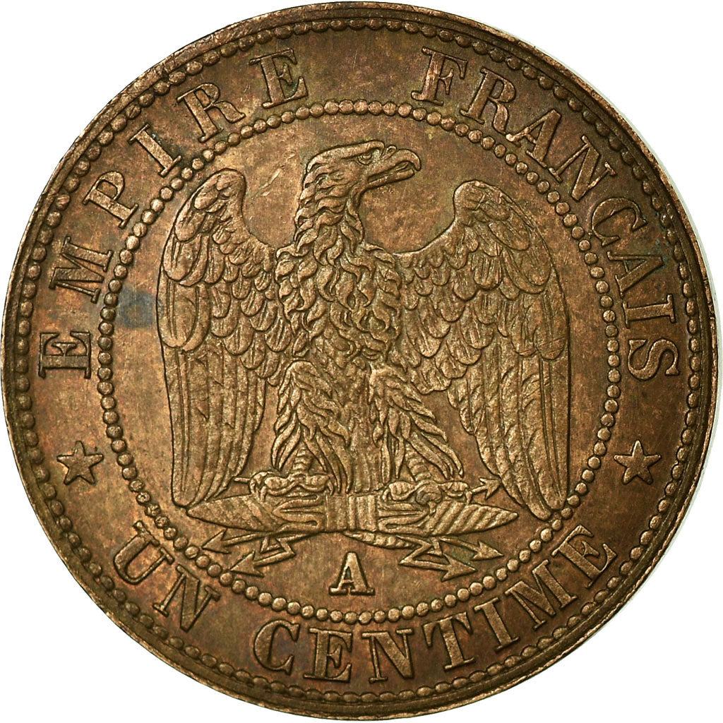 Coin, France, Napoleon III, Napoléon III, Centime, 1861, Paris, EF(40-45)