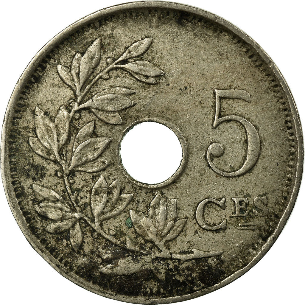 Monnaie, Belgique, 5 Centimes, 1922, Paris, TB, Copper-nickel, KM:66