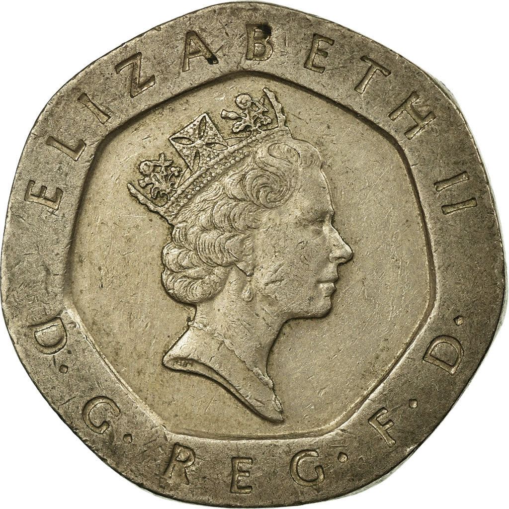 Moneta, Gran Bretagna, Elizabeth II, 20 Pence, 1992, BB, Rame-nichel, KM:939