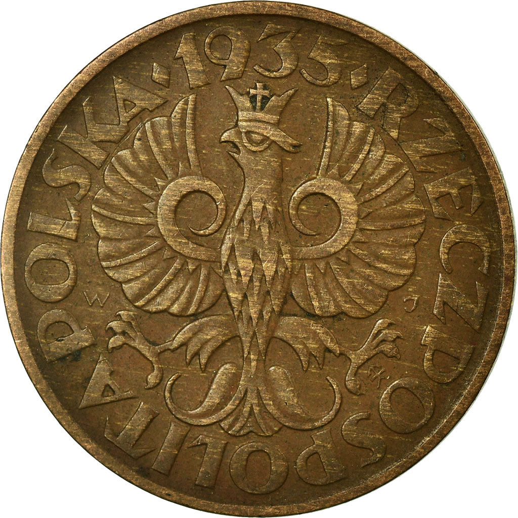 Coin, Poland, 2 Grosze, 1935, Warsaw, VF(30-35), Bronze, KM:9a