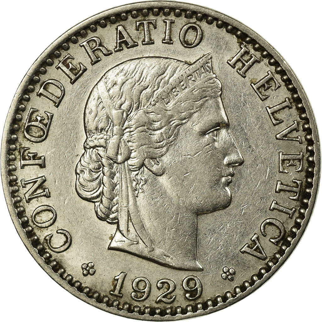 Monnaie, Suisse, 20 Rappen, 1929, Bern, TTB, Nickel, KM:29
