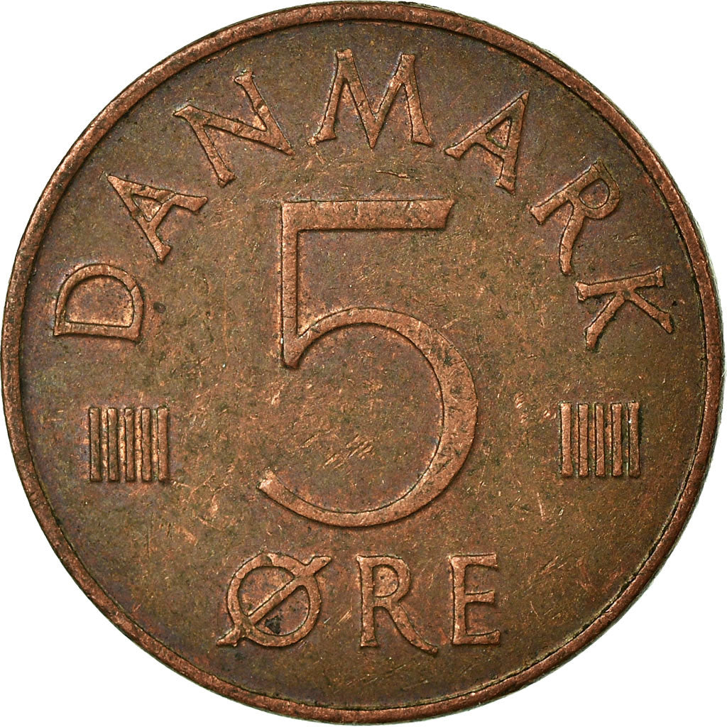 Coin, Denmark, Margrethe II, 5 Öre, 1983, Copenhagen, EF(40-45), Copper Clad