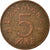 Coin, Denmark, Margrethe II, 5 Öre, 1983, Copenhagen, EF(40-45), Copper Clad