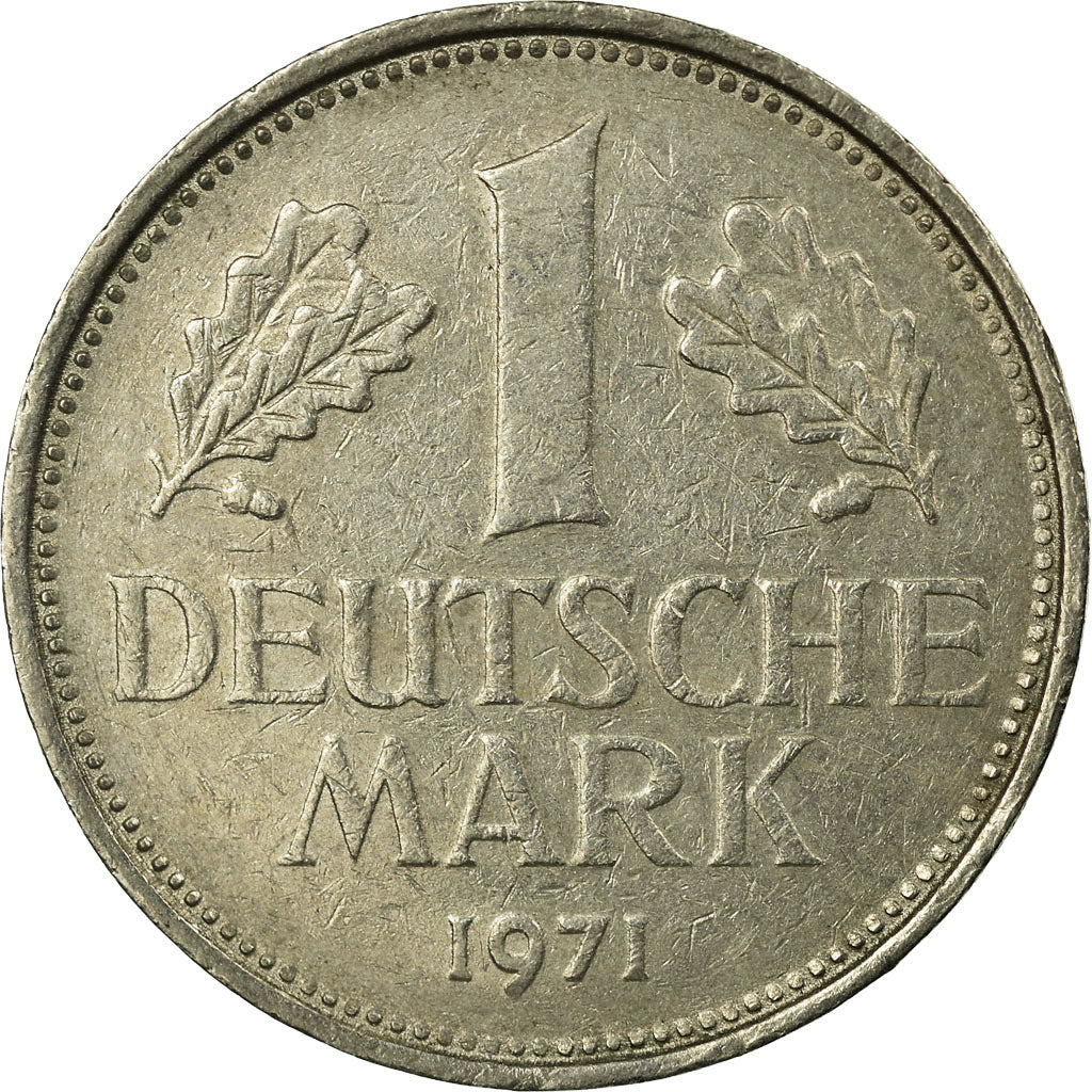 Moneda, ALEMANIA - REPÚBLICA FEDERAL, Mark, 1971, Stuttgart, MBC, Cobre -