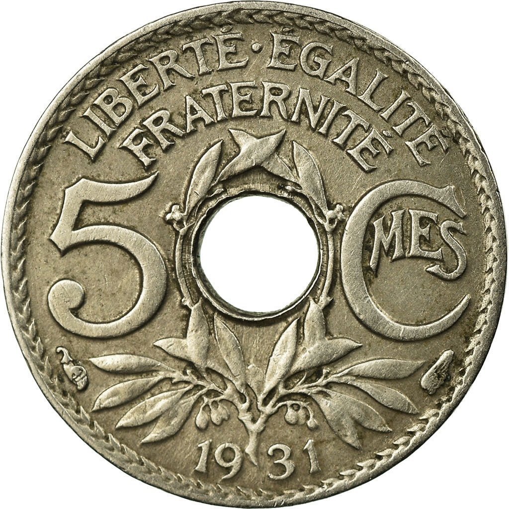 Coin, France, Lindauer, 5 Centimes, 1931, Paris, EF(40-45), Copper-nickel