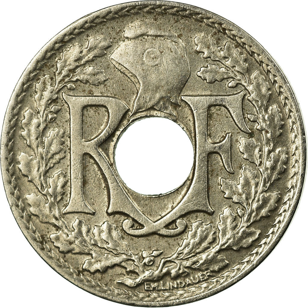 Moneta, Francia, Lindauer, 5 Centimes, 1934, Paris, BB, Rame-nichel, KM:875