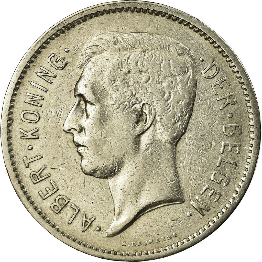 Coin, Belgium, 5 Francs, 5 Frank, 1930, EF(40-45), Nickel, KM:98
