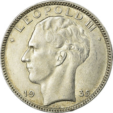 Coin, Belgium, 20 Francs, 20 Frank, 1935, EF(40-45), Silver, KM:105
