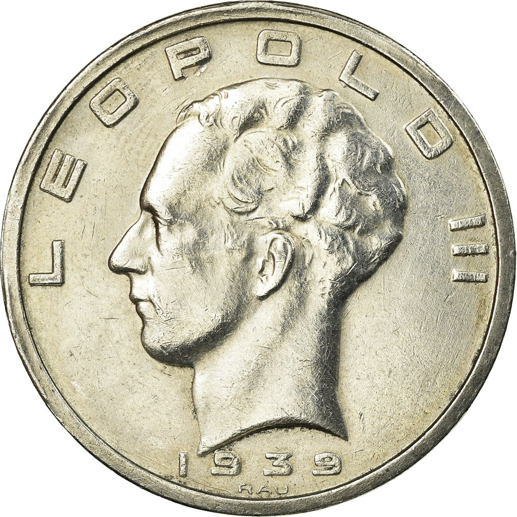 Coin, Belgium, 50 Francs, 50 Frank, 1939, EF(40-45), Silver, KM:121