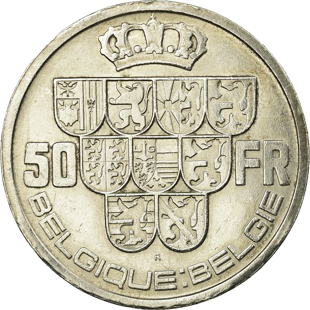 Coin, Belgium, 50 Francs, 50 Frank, 1939, EF(40-45), Silver, KM:121