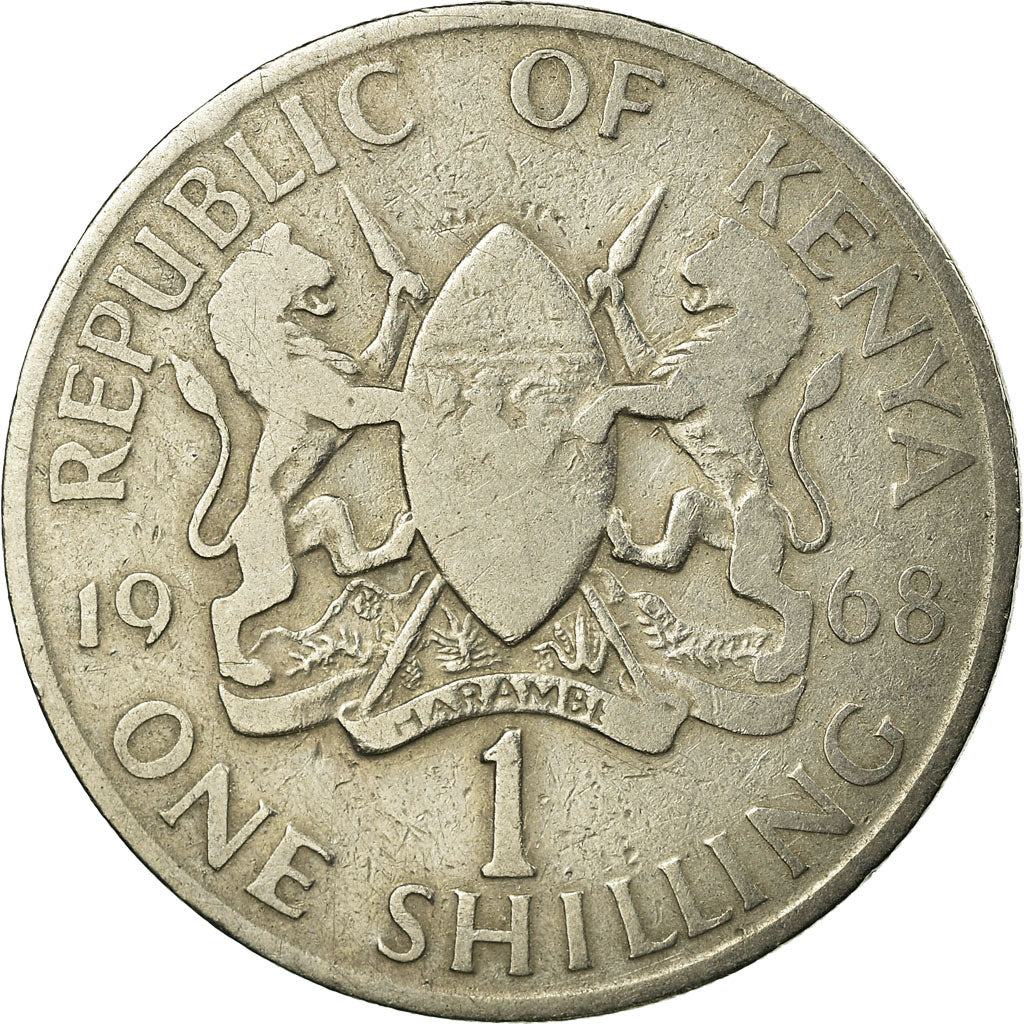 Monnaie, Kenya, Shilling, 1968, TTB, Copper-nickel, KM:5