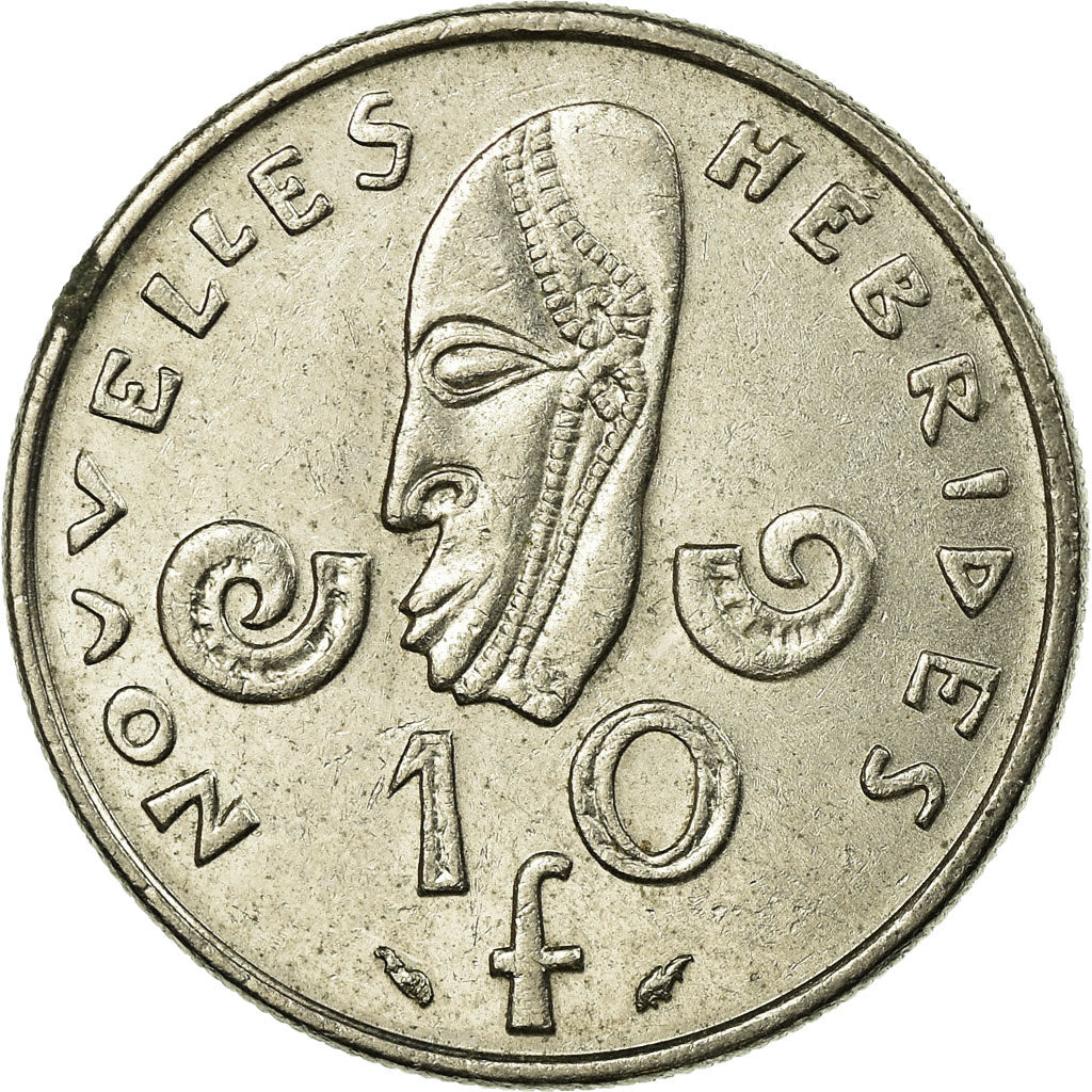 Coin, New Hebrides, 10 Francs, 1979, Paris, EF(40-45), Nickel, KM:2.2