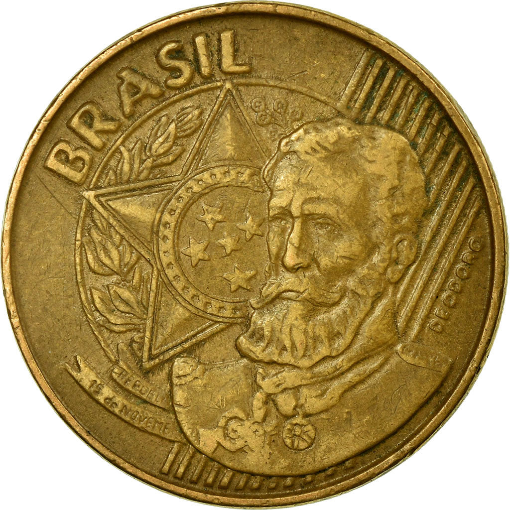 Münze, Brasilien, 25 Centavos, 1998, S+, Bronze Plated Steel, KM:650