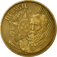 Münze, Brasilien, 25 Centavos, 1998, S+, Bronze Plated Steel, KM:650