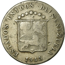 Coin, Venezuela, 12-1/2 Centimos, 1945, VF(30-35), Copper-nickel, KM:30a