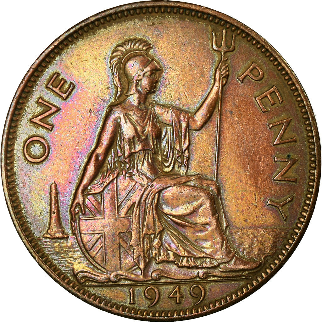 Coin, Great Britain, George VI, Penny, 1949, EF(40-45), Bronze, KM:869