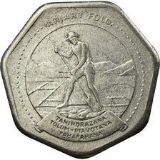 Moneta, Madagascar, 10 Ariary, 1992, Royal Canadian Mint, MB+, Acciaio