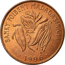 Coin, Madagascar, 10 Francs, 2 Ariary, 1996, Paris, EF(40-45), Copper Plated