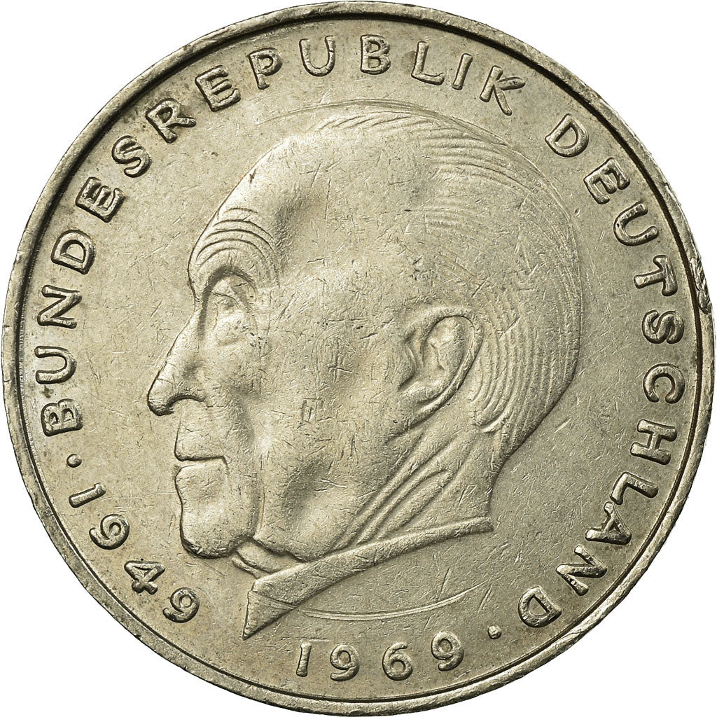 Munten, Federale Duitse Republiek, 2 Mark, 1971, Munich, ZF, Copper-Nickel Clad