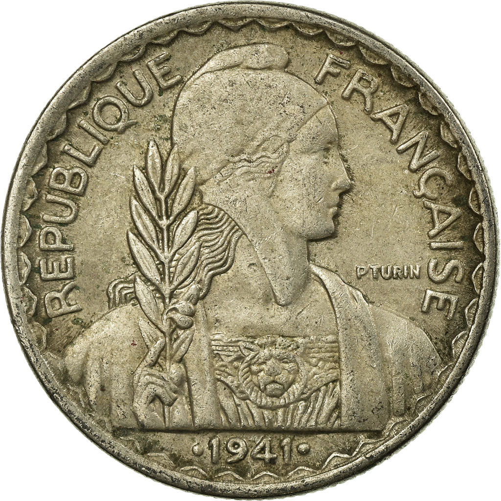 Münze, FRENCH INDO-CHINA, 20 Cents, 1941, San Francisco, USA, S+
