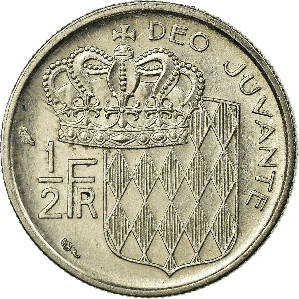 Münze, Monaco, Rainier III, 1/2 Franc, 1965, SS, Nickel, KM:145, Gadoury:149