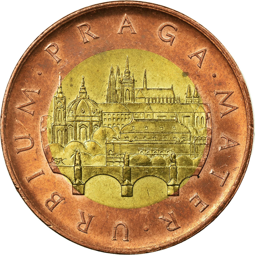 Coin, Czech Republic, 50 Korun, 2009, EF(40-45), Bi-Metallic, KM:1