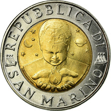 Coin, San Marino, 500 Lire, 1998, Rome, EF(40-45), Bi-Metallic, KM:383