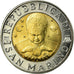 Coin, San Marino, 500 Lire, 1998, Rome, EF(40-45), Bi-Metallic, KM:383