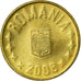 Moneta, Romania, Ban, 2008, BB, Acciaio placcato ottone, KM:189