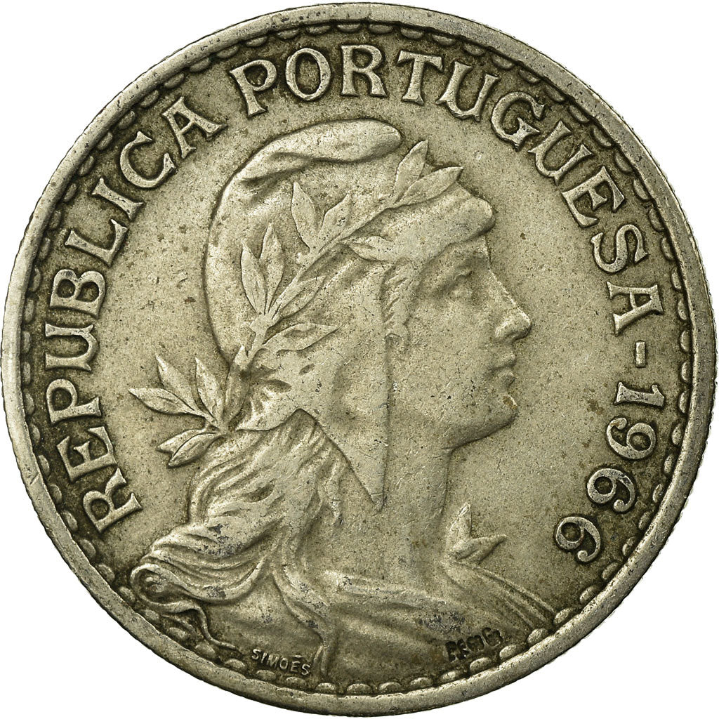 Coin, Portugal, Escudo, 1966, VF(30-35), Copper-nickel, KM:578