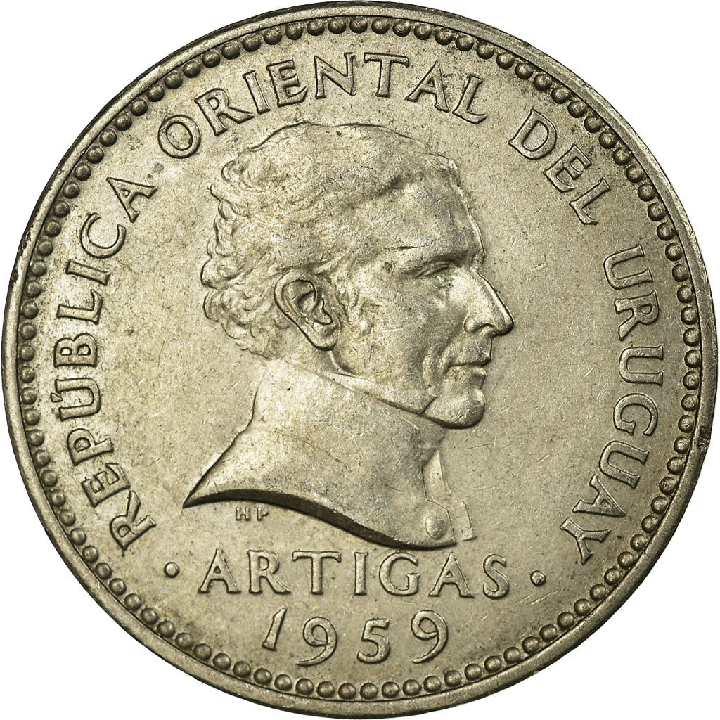 Monnaie, Uruguay, 10 Centesimos, 1959, Santiago, TTB, Copper-nickel, KM:35